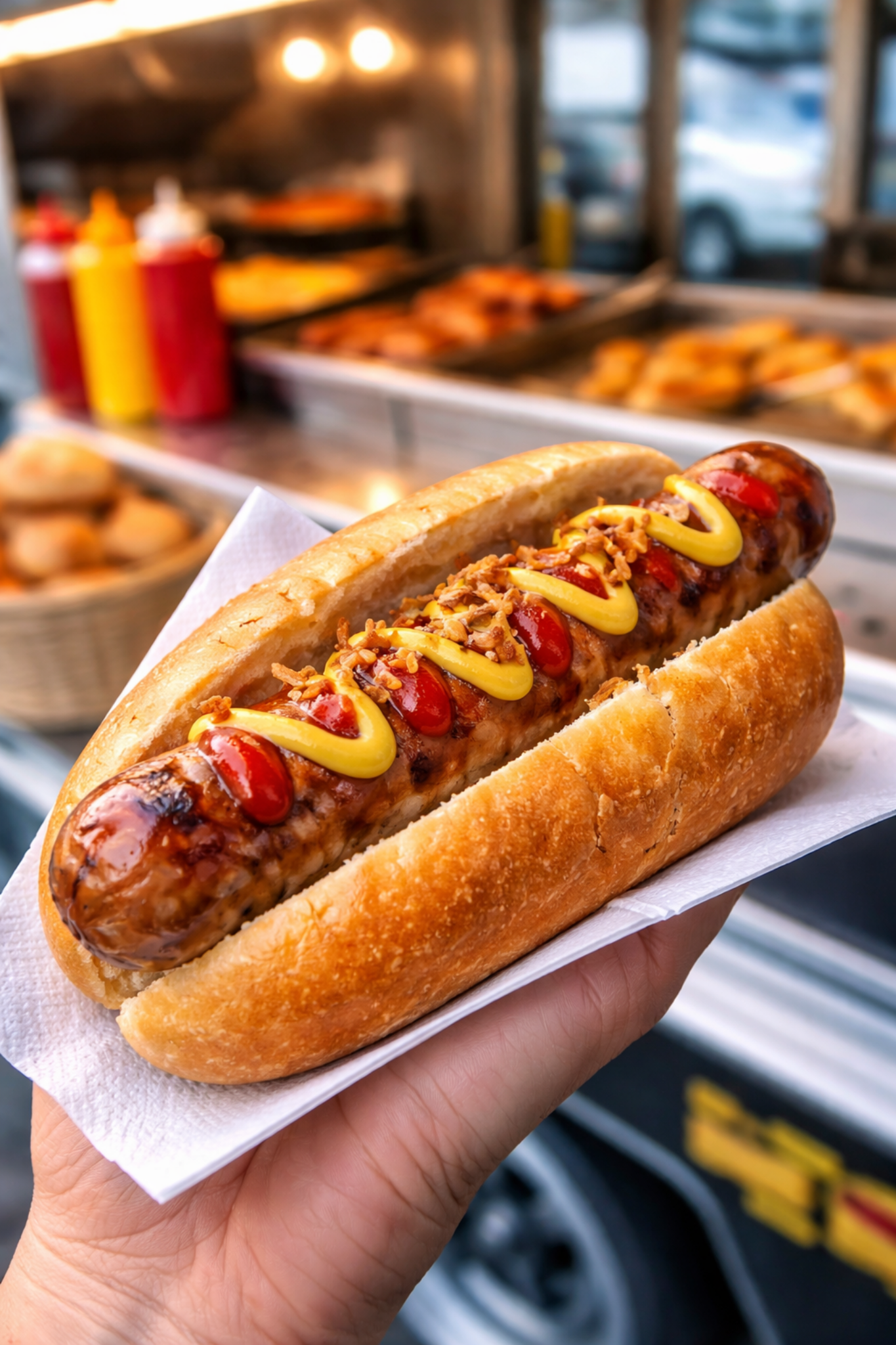 Bratwurst im Brötchen
